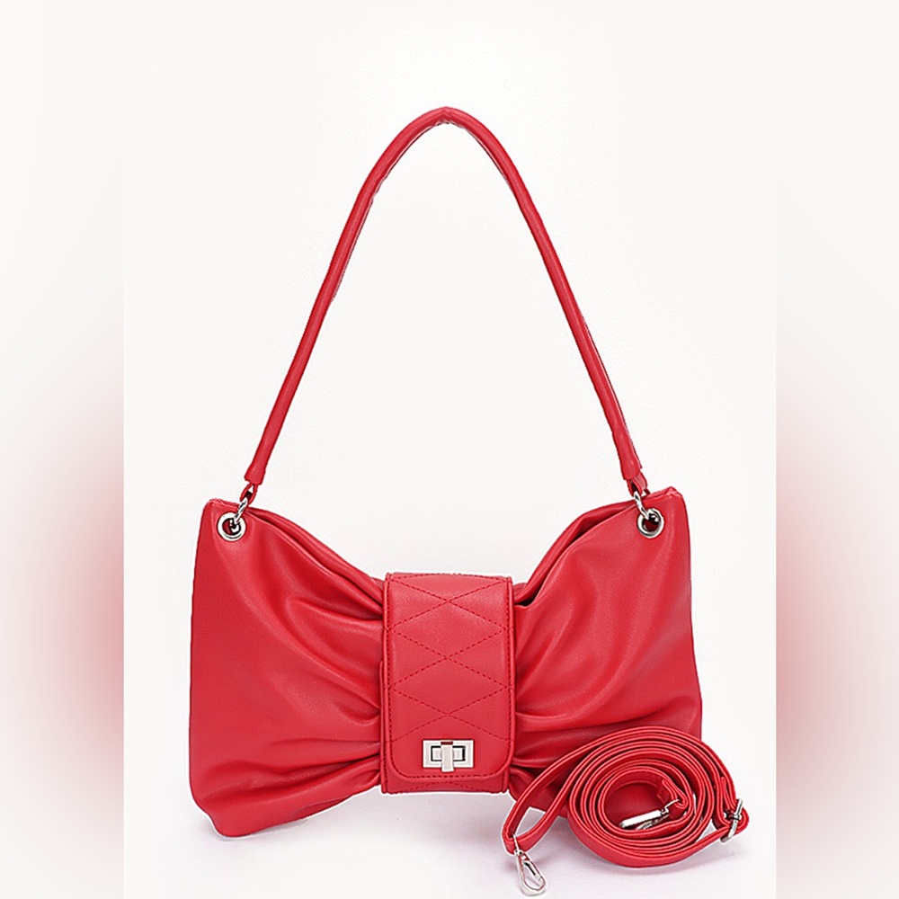 Vegan Leather Bow Bag